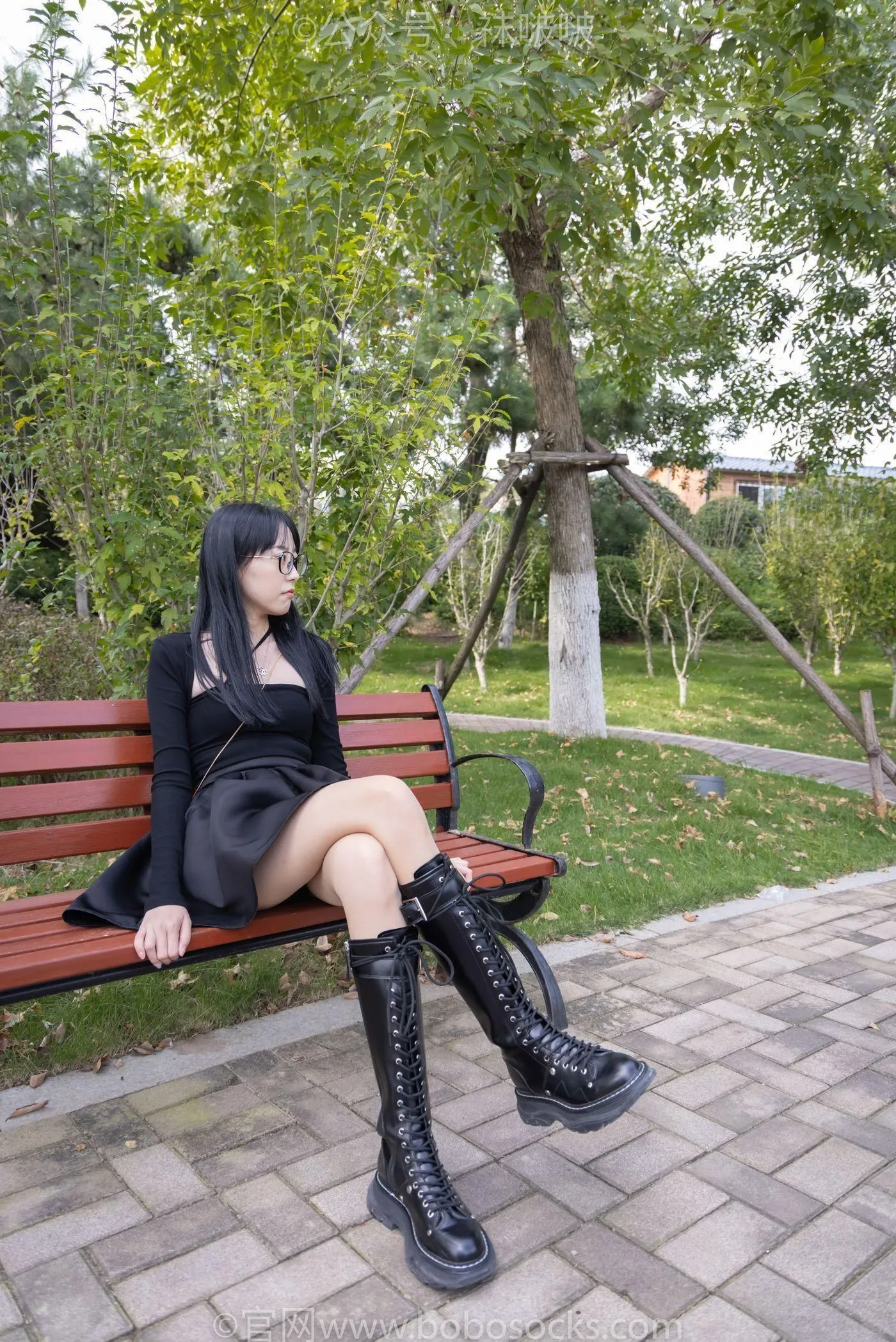 [BoBoSocks袜啵啵]NO.040 稚予-长靴、白棉袜、肉丝 [137P]插图8